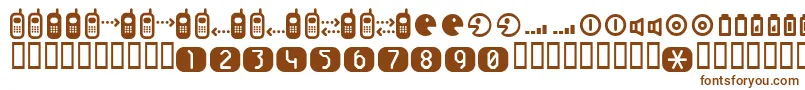 Cellpic-fontti – ruskeat fontit valkoisella taustalla