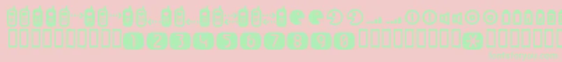 Cellpic Font – Green Fonts on Pink Background