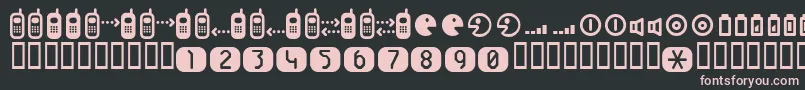 Cellpic Font – Pink Fonts on Black Background