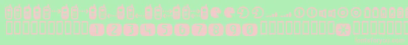 Cellpic Font – Pink Fonts on Green Background