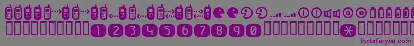 Cellpic-fontti – violetit fontit harmaalla taustalla
