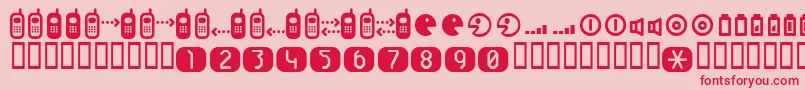 Cellpic Font – Red Fonts on Pink Background