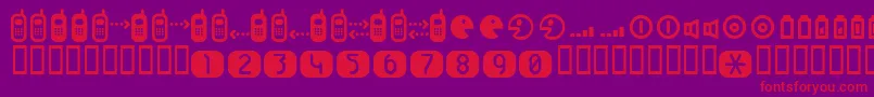 Cellpic Font – Red Fonts on Purple Background