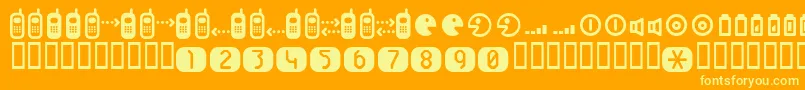 More about Cellpic Font Cellpic Font – Yellow Fonts on Orange Background