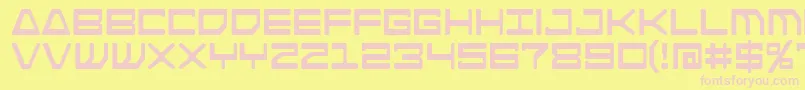 Android ffy Font – Pink Fonts on Yellow Background