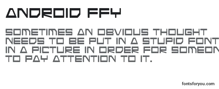 Обзор шрифта Android ffy