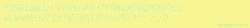 More about Horroroidlightital Font Horroroidlightital Font – Green Fonts on Yellow Background