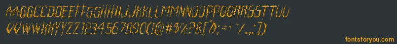 Horroroidlightital Font – Orange Fonts on Black Background