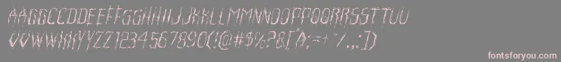 More about Horroroidlightital Font Horroroidlightital Font – Pink Fonts on Gray Background