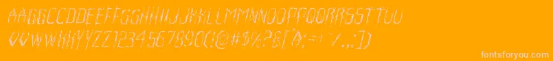 More about Horroroidlightital Font Horroroidlightital Font – Pink Fonts on Orange Background