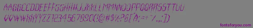 Horroroidlightital Font – Purple Fonts on Gray Background