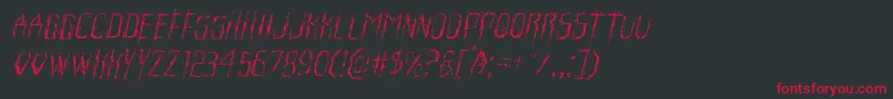 Horroroidlightital Font – Red Fonts on Black Background