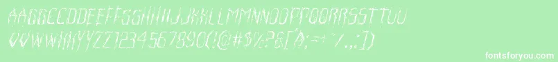 Weitere Informationen zur Horroroidlightital-Schriftart Horroroidlightital-Schriftart – Weiße Schriften auf grünem Hintergrund