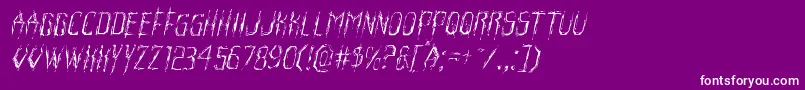 Horroroidlightital Font – White Fonts on Purple Background
