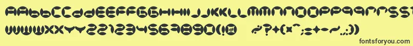 BdBeans Font – Black Fonts on Yellow Background