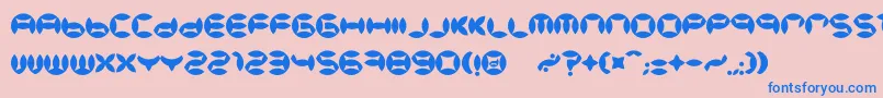 BdBeans Font – Blue Fonts on Pink Background