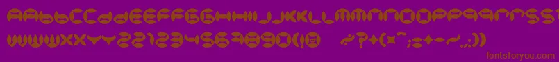 BdBeans-Schriftart – Braune Schriften auf violettem Hintergrund