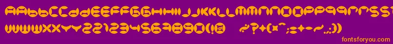 BdBeans Font – Orange Fonts on Purple Background