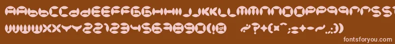 フォントBdBeans – 茶色の背景にピンクのフォント