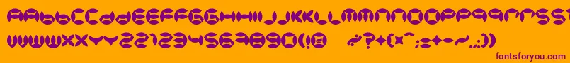 BdBeans-fontti – violetit fontit oranssilla taustalla