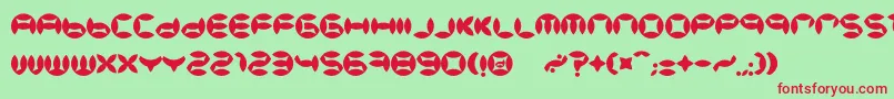 BdBeans Font – Red Fonts on Green Background
