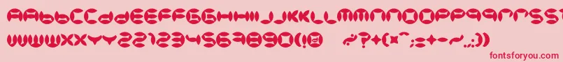 BdBeans Font – Red Fonts on Pink Background