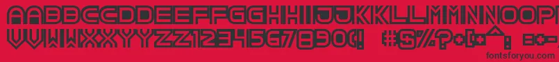 TpfCreol Font – Black Fonts on Red Background