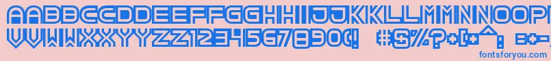 TpfCreol Font – Blue Fonts on Pink Background