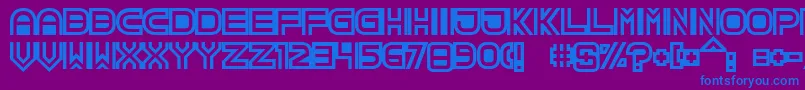 TpfCreol Font – Blue Fonts on Purple Background