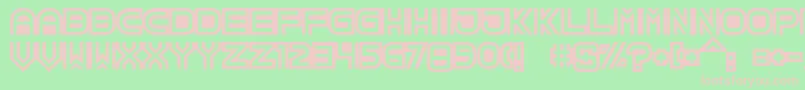 TpfCreol Font – Pink Fonts on Green Background