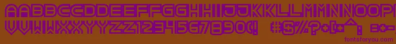 TpfCreol Font – Purple Fonts on Brown Background