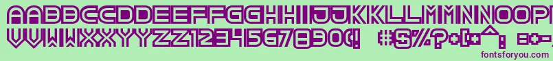 TpfCreol Font – Purple Fonts on Green Background