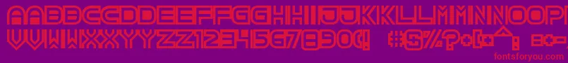 TpfCreol Font – Red Fonts on Purple Background