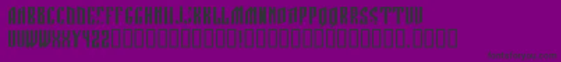 Fonte Manastirka – fontes pretas em um fundo violeta
