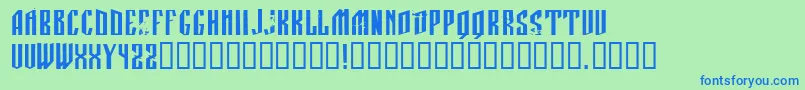 Manastirka Font – Blue Fonts on Green Background