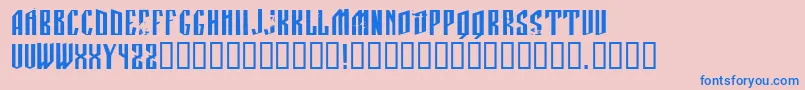 Manastirka Font – Blue Fonts on Pink Background