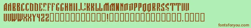 Manastirka Font – Brown Fonts on Green Background