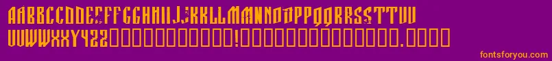 Manastirka Font – Orange Fonts on Purple Background