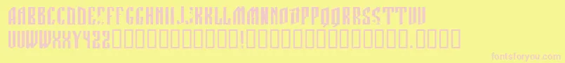 Manastirka Font – Pink Fonts on Yellow Background