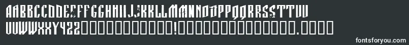 Шрифт Manastirka – белые шрифты на чёрном фоне
