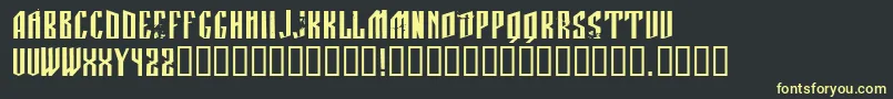 Manastirka Font – Yellow Fonts on Black Background