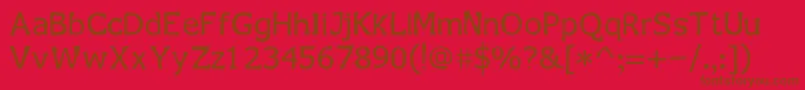 JeckoLegacy Font – Brown Fonts on Red Background