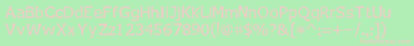 JeckoLegacy Font – Pink Fonts on Green Background