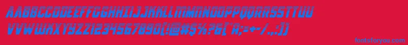 Antilleshalfital Font – Blue Fonts on Red Background