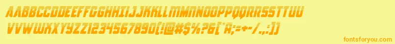 Antilleshalfital Font – Orange Fonts on Yellow Background