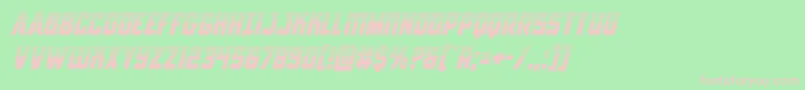 Antilleshalfital Font – Pink Fonts on Green Background