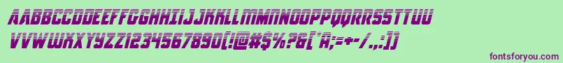 Antilleshalfital Font – Purple Fonts on Green Background