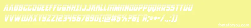 Antilleshalfital Font – White Fonts on Yellow Background