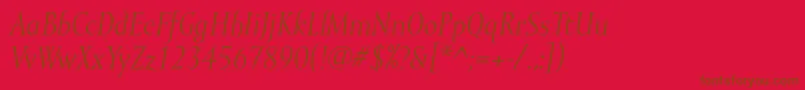 Police MramorItalic – polices brunes sur fond rouge
