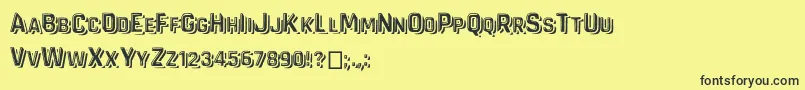 Vandervon Font – Black Fonts on Yellow Background